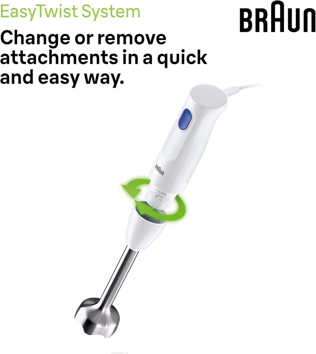 Braun MultiQuick 1 Hand Blender 450W with Beaker, Chopper, Whisk