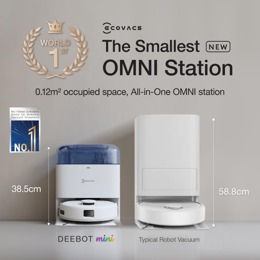 ECOVACS DEEBOT MINI Omni 2 in 1 Robot Vacuum Cleaner & Mop