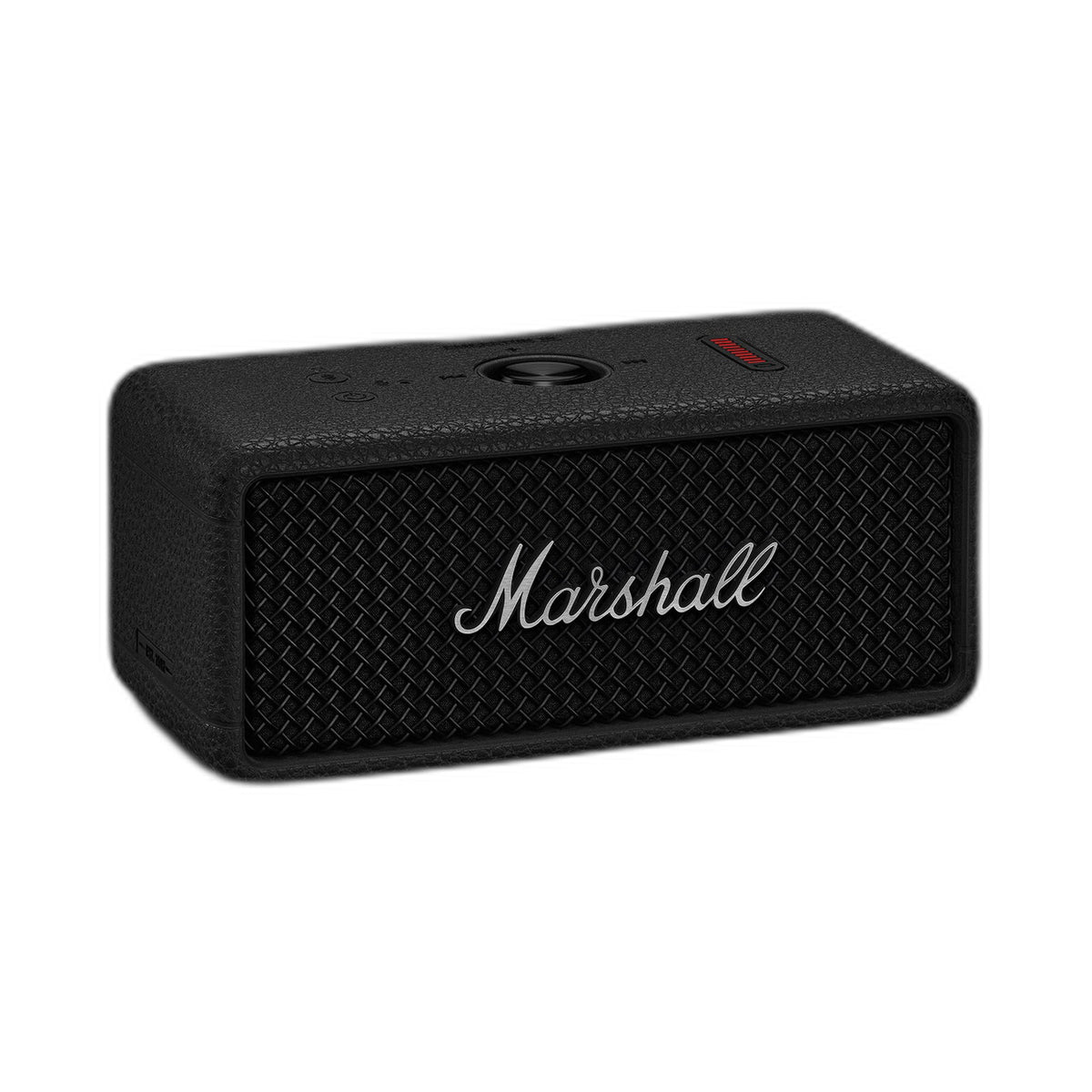 Marshall Emberton III portable Bluetooth speaker in Black and Silver, angled front view on white background
