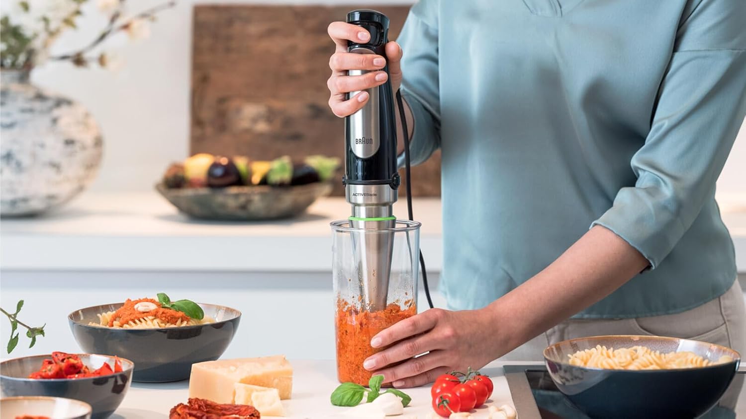 Braun MultiQuick 7 Hand Blender 1000W with Beaker, 1.5L Food Processor, Whisk