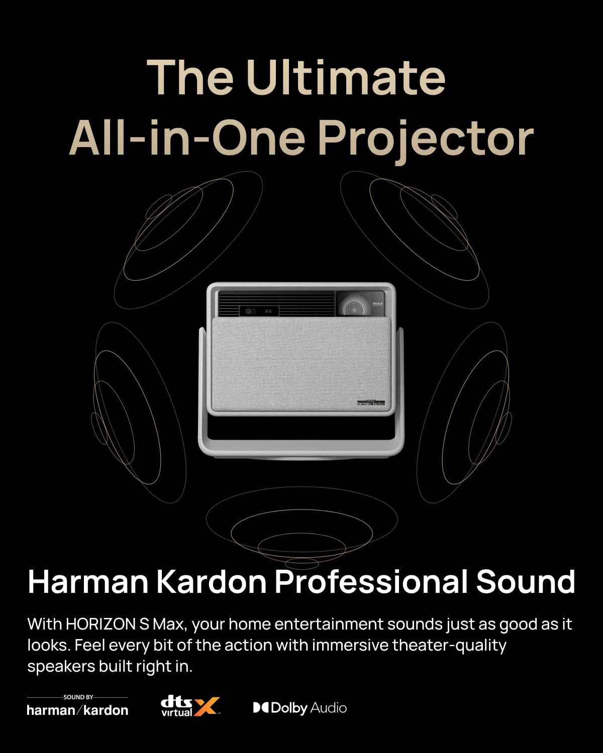 XGIMI Horizon S Max 4K Projector, 2025 New Launch, IMAX Enhanced Portable Projector