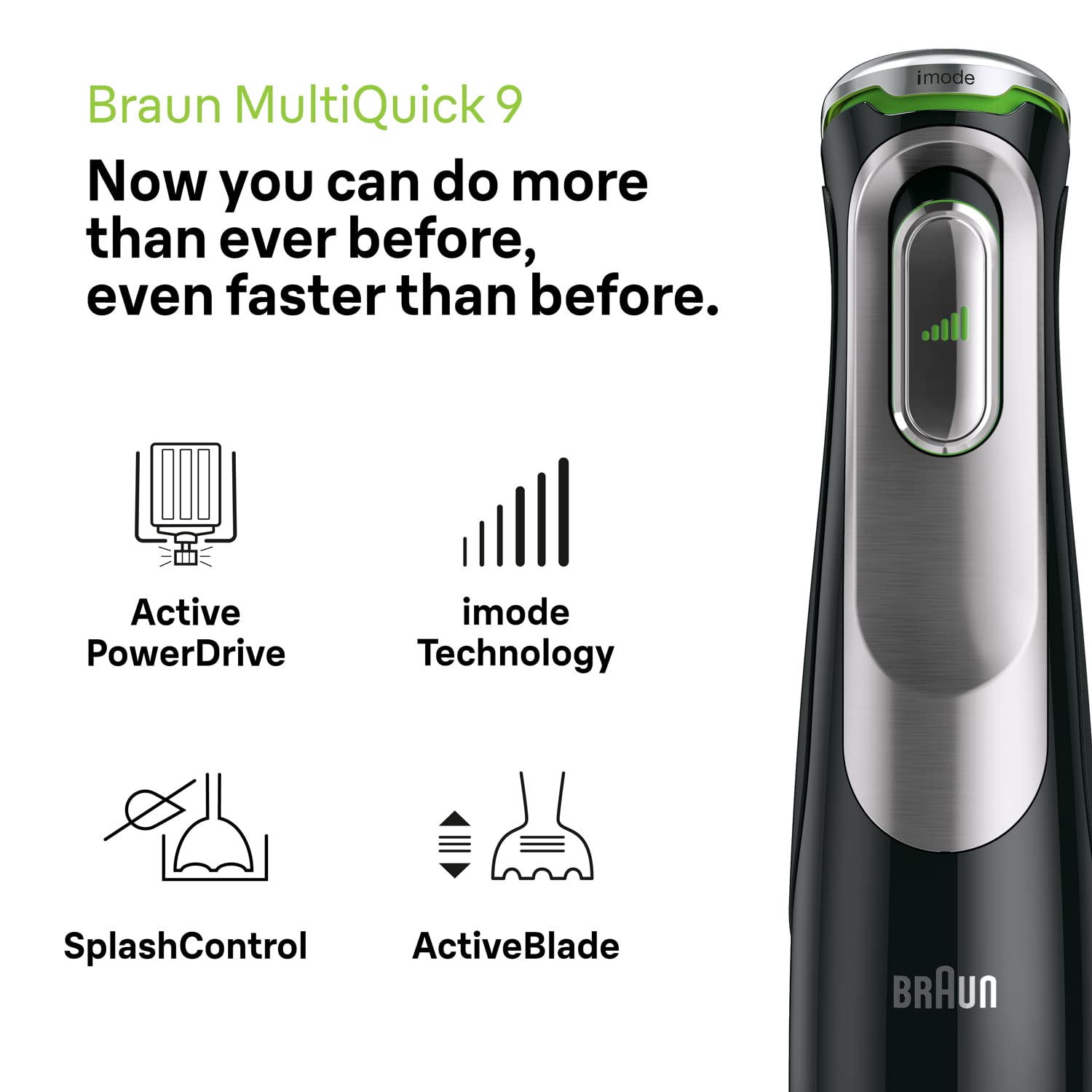 Braun MultiQuick 9 Hand Blender 1200W with Beaker, 2L Food Processor, Chopper, Puree Masher, Whisk