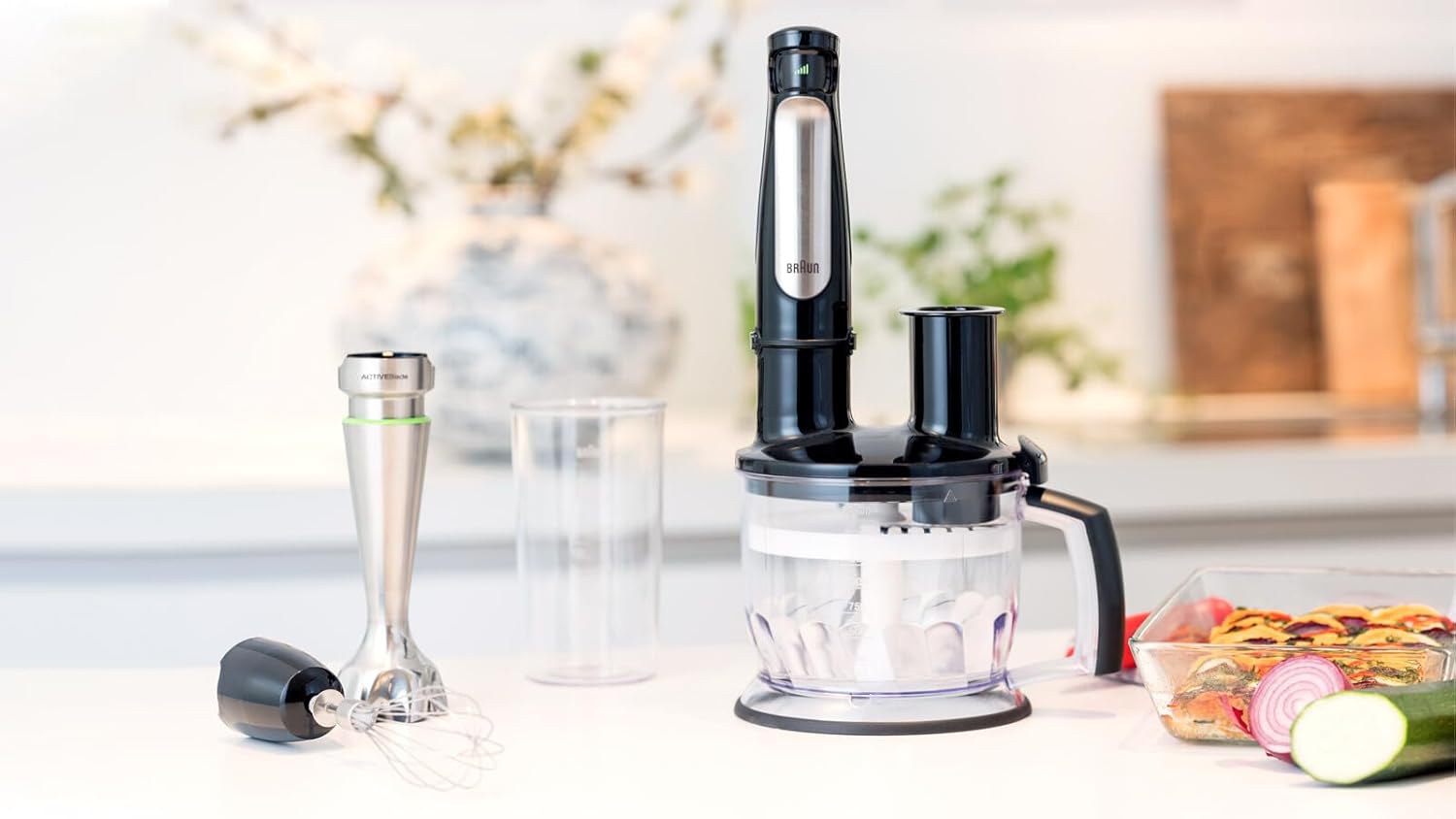 Braun MultiQuick 7 Hand Blender 1000W with Beaker, 1.5L Food Processor, Whisk