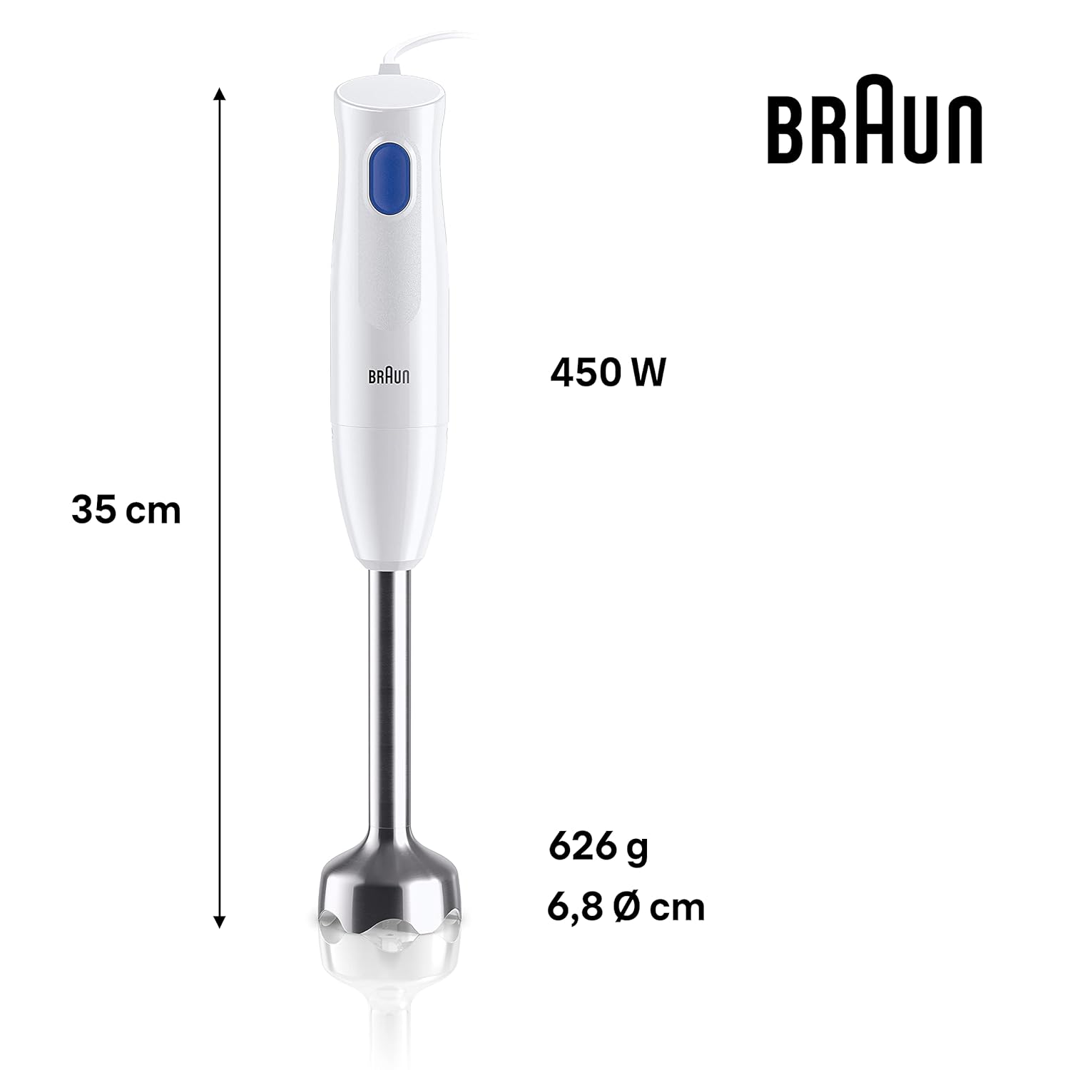 Braun MultiQuick 1 Hand Blender 450W with 600ml Beaker