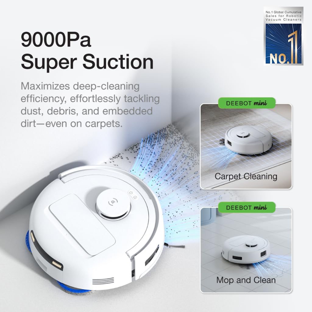 ECOVACS DEEBOT MINI Omni 2 in 1 Robot Vacuum Cleaner & Mop