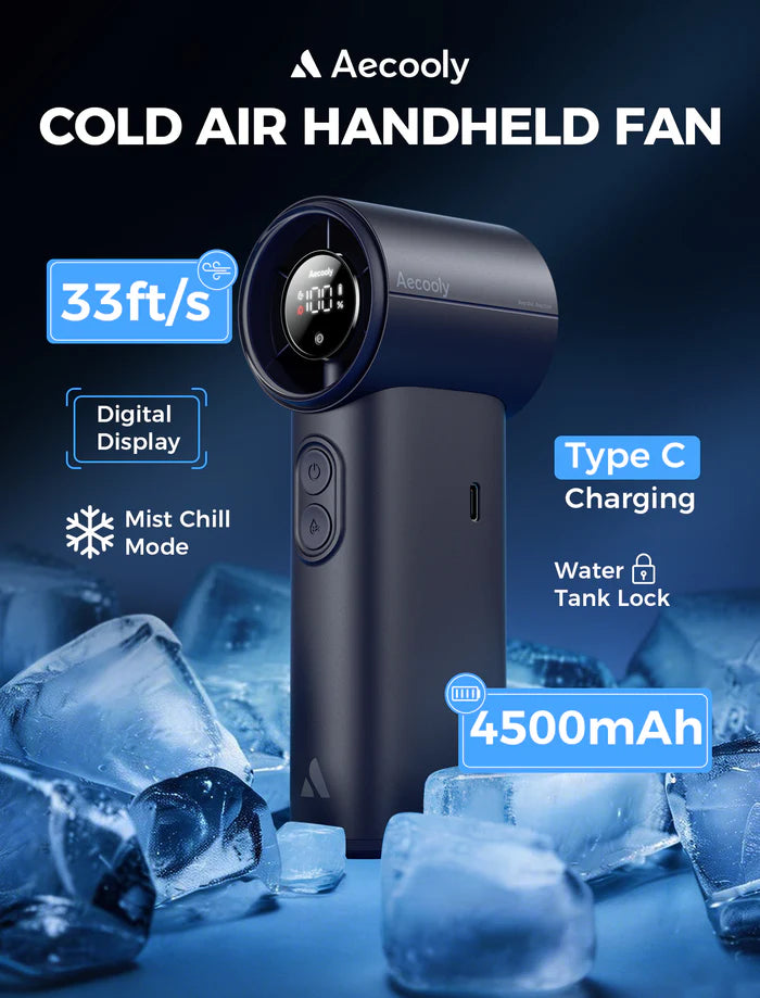 Aecooly Portable PM02 Cold Air Pro Misting Fan 7000mah