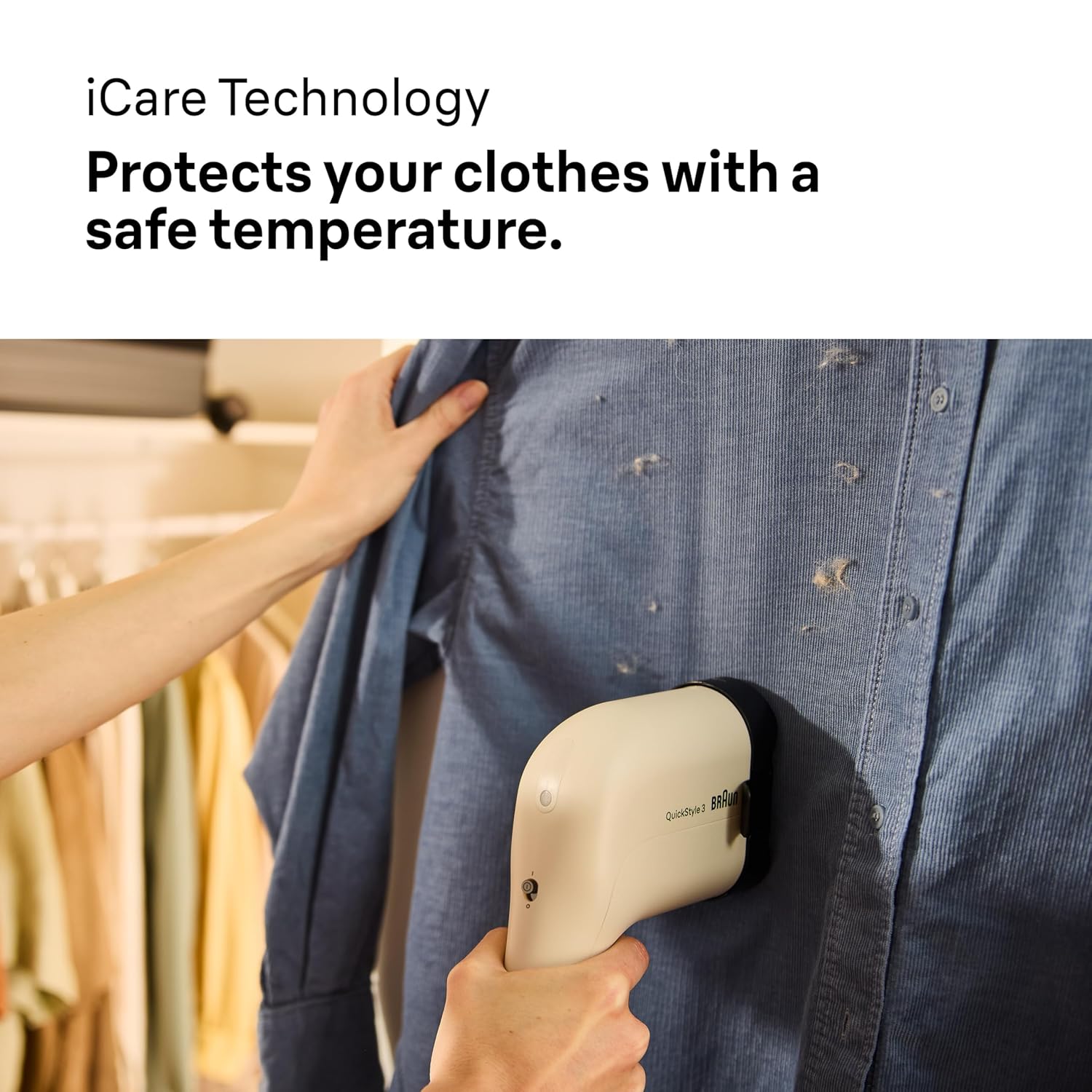 Braun QuickStyle 3 GS3012BG with heat-resistant storage bag