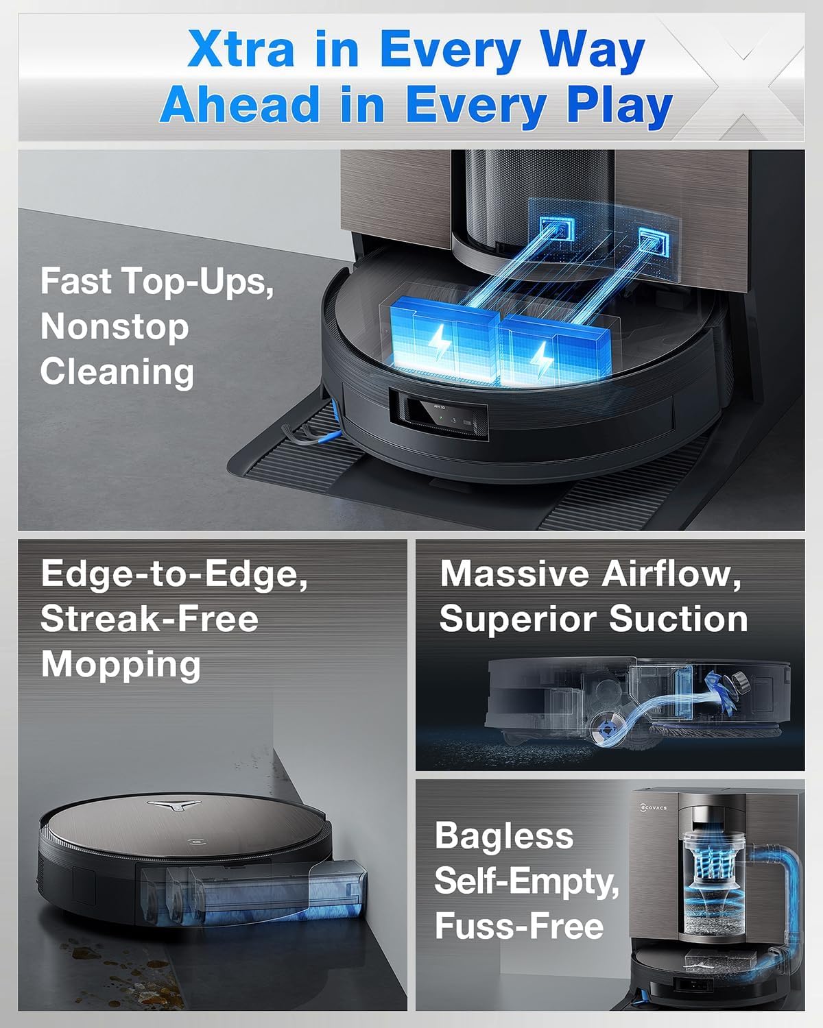 ECOVACS DEEBOT X11 OmniCyclone Robot Vacuum and Mop