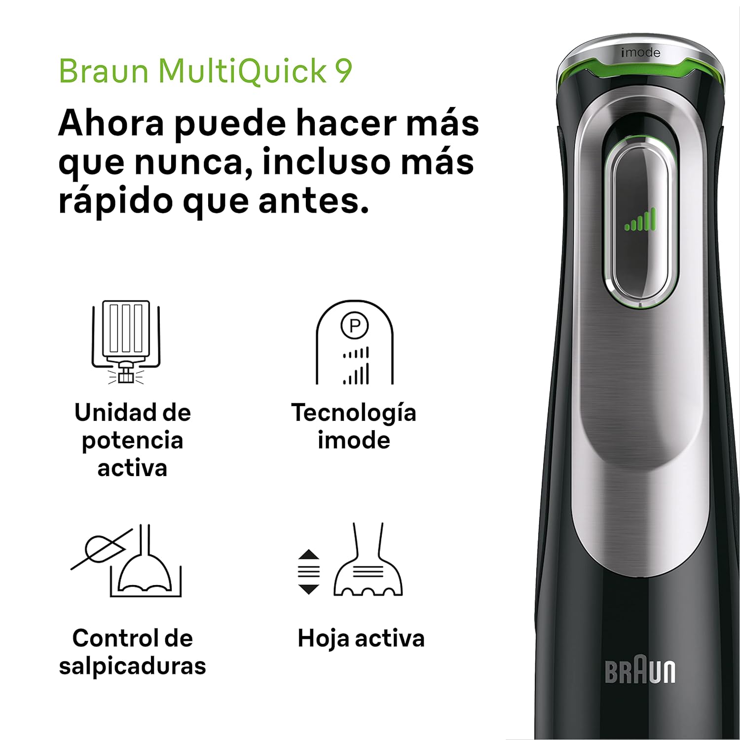 Braun MultiQuick 9 Hand Blender 1200W with Beaker, 1.25L Blender, Chopper, Puree Masher, Whisk