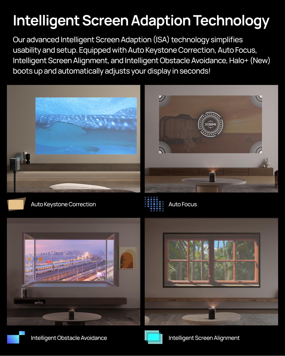 XGIMI Halo+ GTV Portable Projector, 2025 New Launch, Google TV with Licensed Netflix