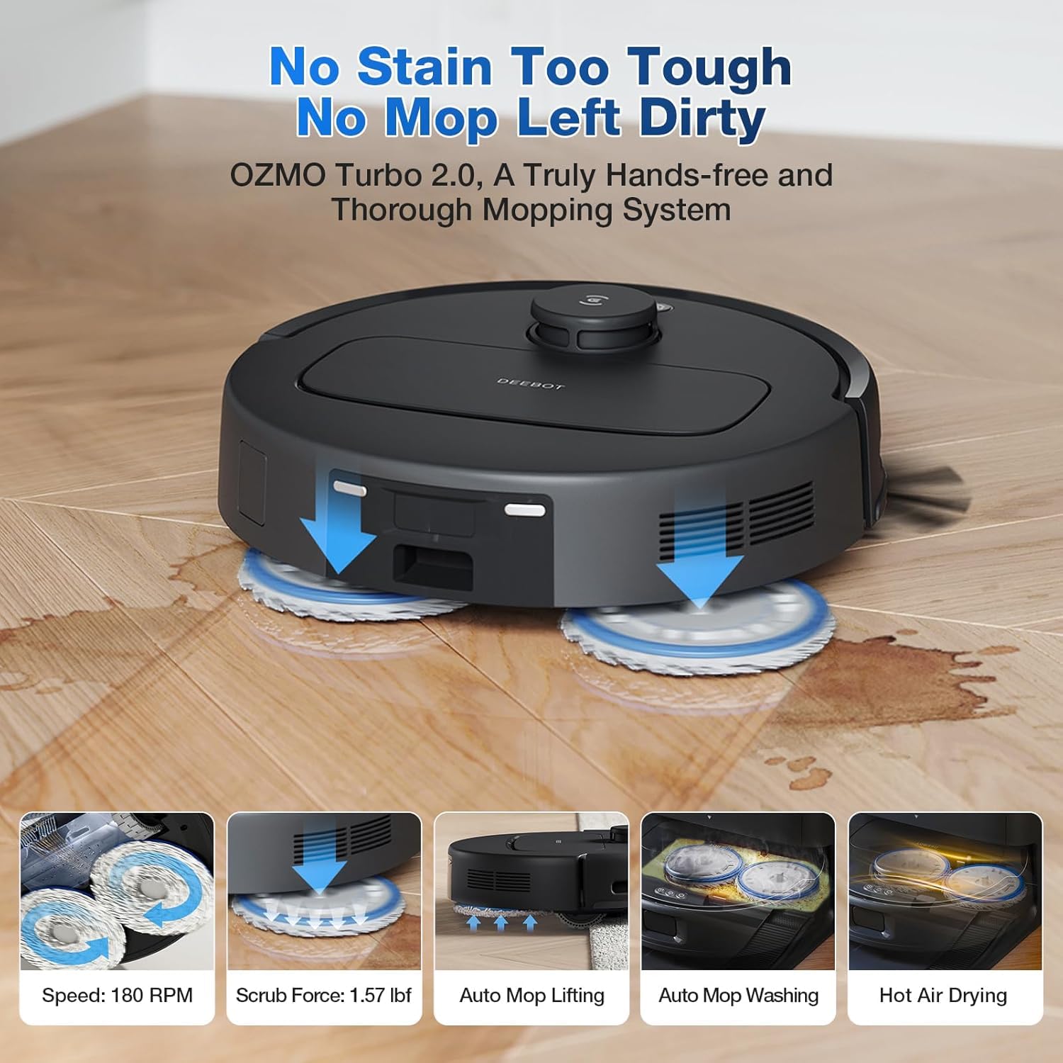 ECOVACS DEEBOT N30 PRO Omni (2 in 1 Robotic Vacuum Cleaner & Mop)