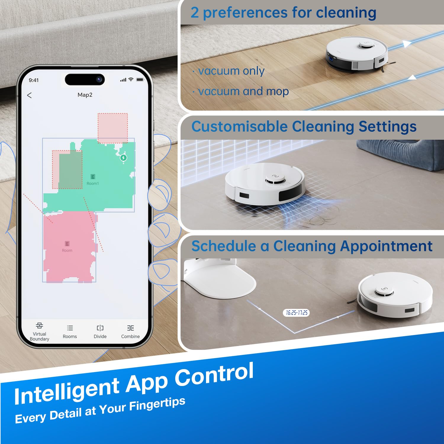 ECOVACS DEEBOT N20 PRO (2 in 1 Robotic Vacuum Cleaner & Mop)