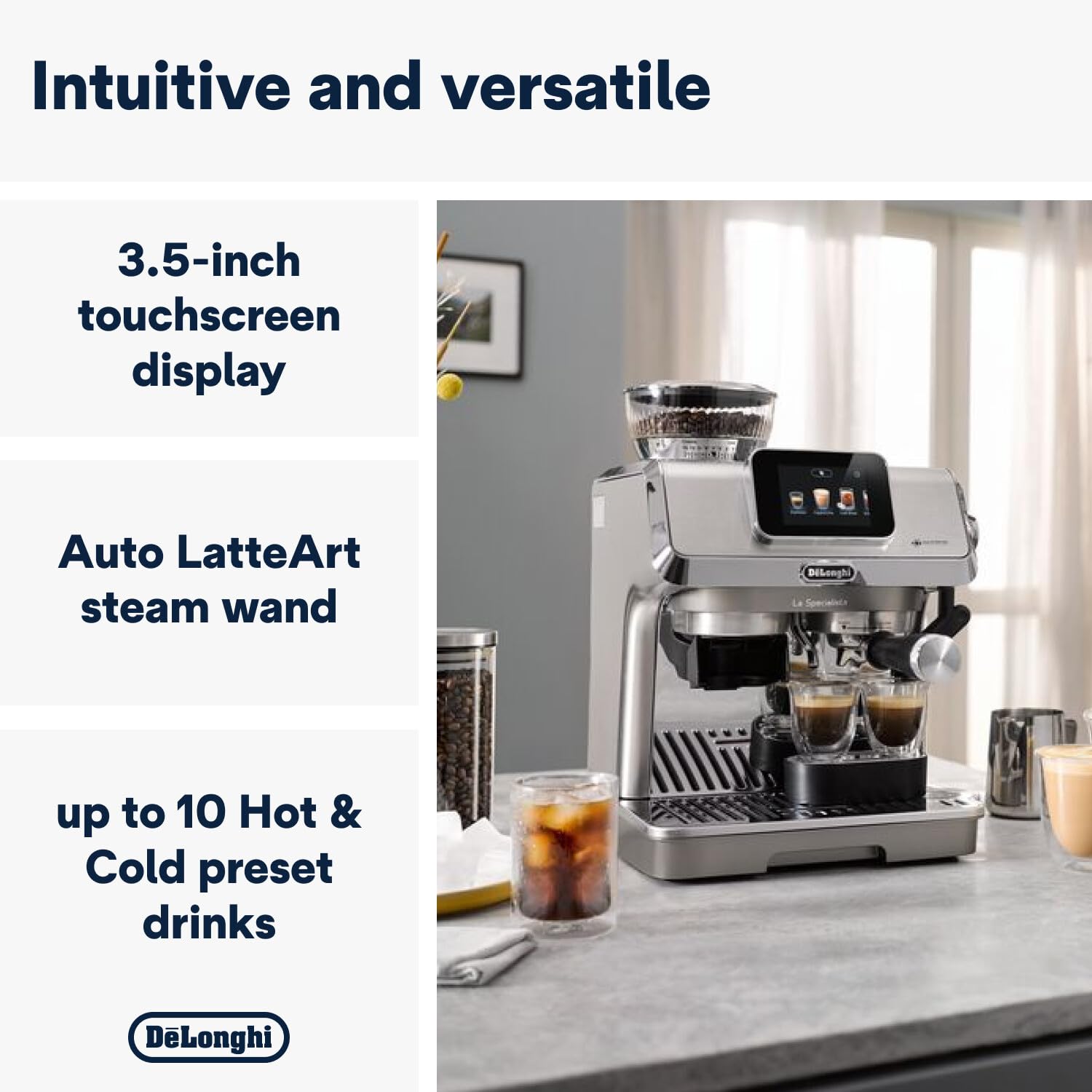 DeLonghi Cold Brew Coffee Machine, La Specialista Touch EC9455.M, Barista Style Espresso Coffee