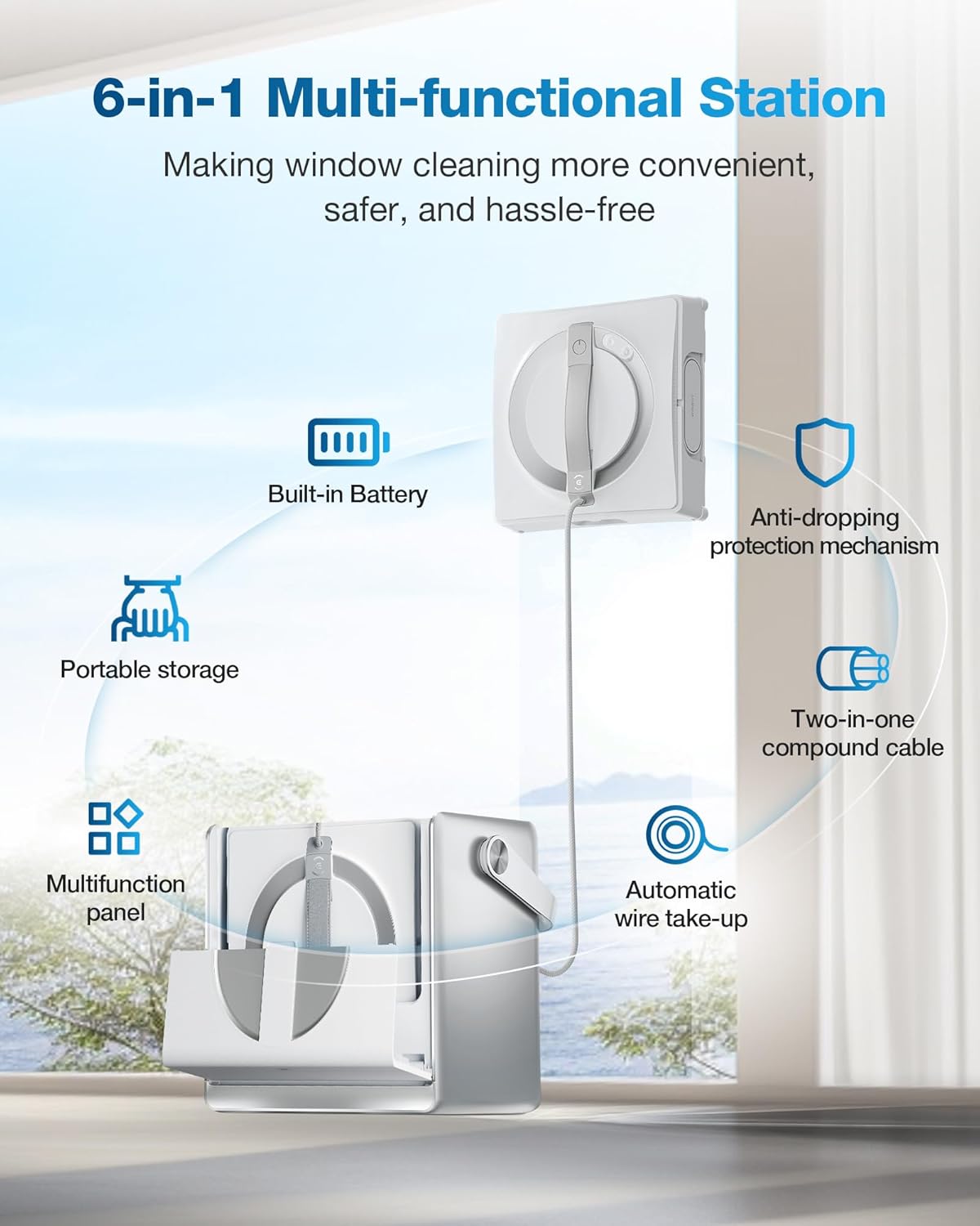 ECOVACS Winbot W2 Pro Omni Portable Window Cleaning Robot