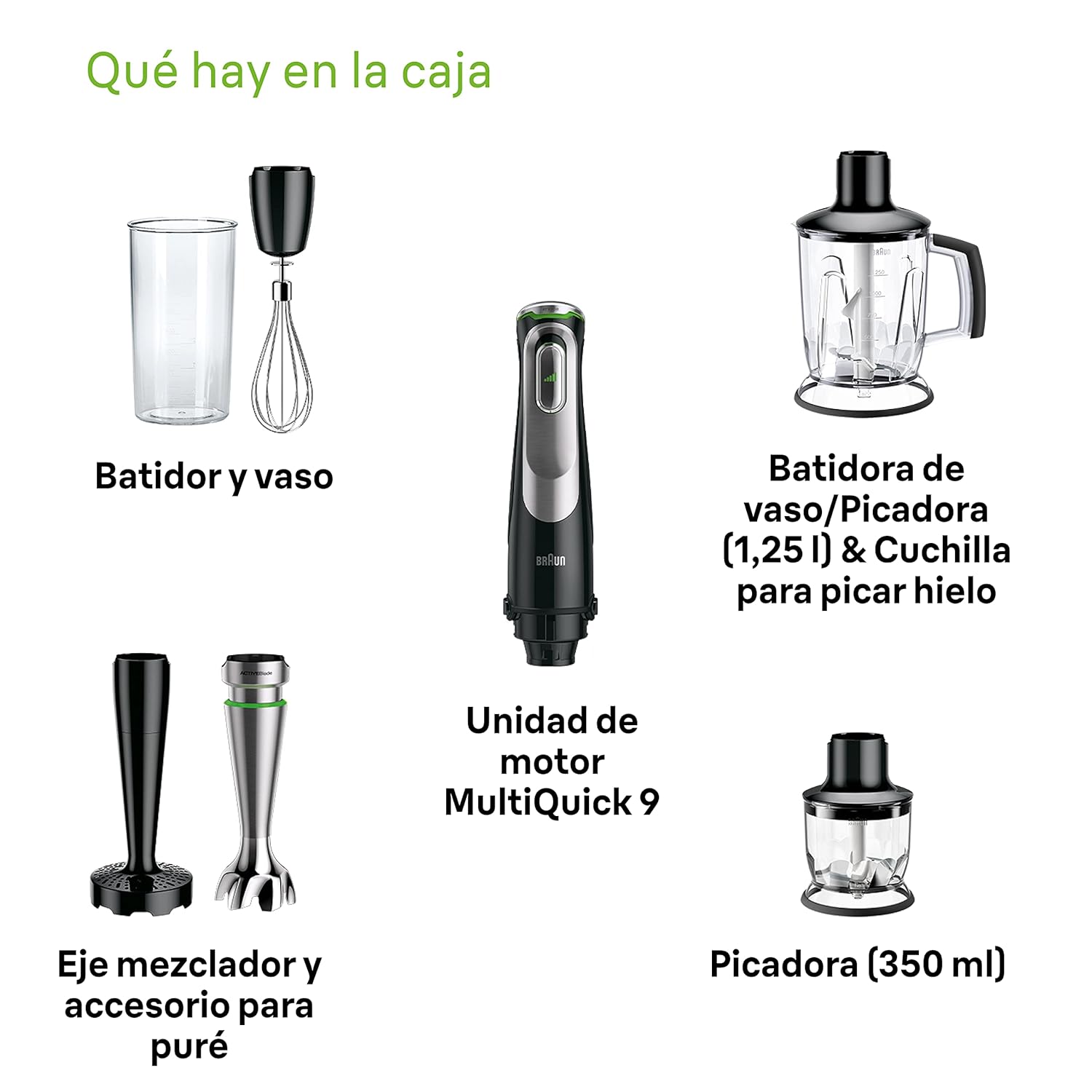 Braun MultiQuick 9 Hand Blender 1200W with Beaker, 1.25L Blender, Chopper, Puree Masher, Whisk