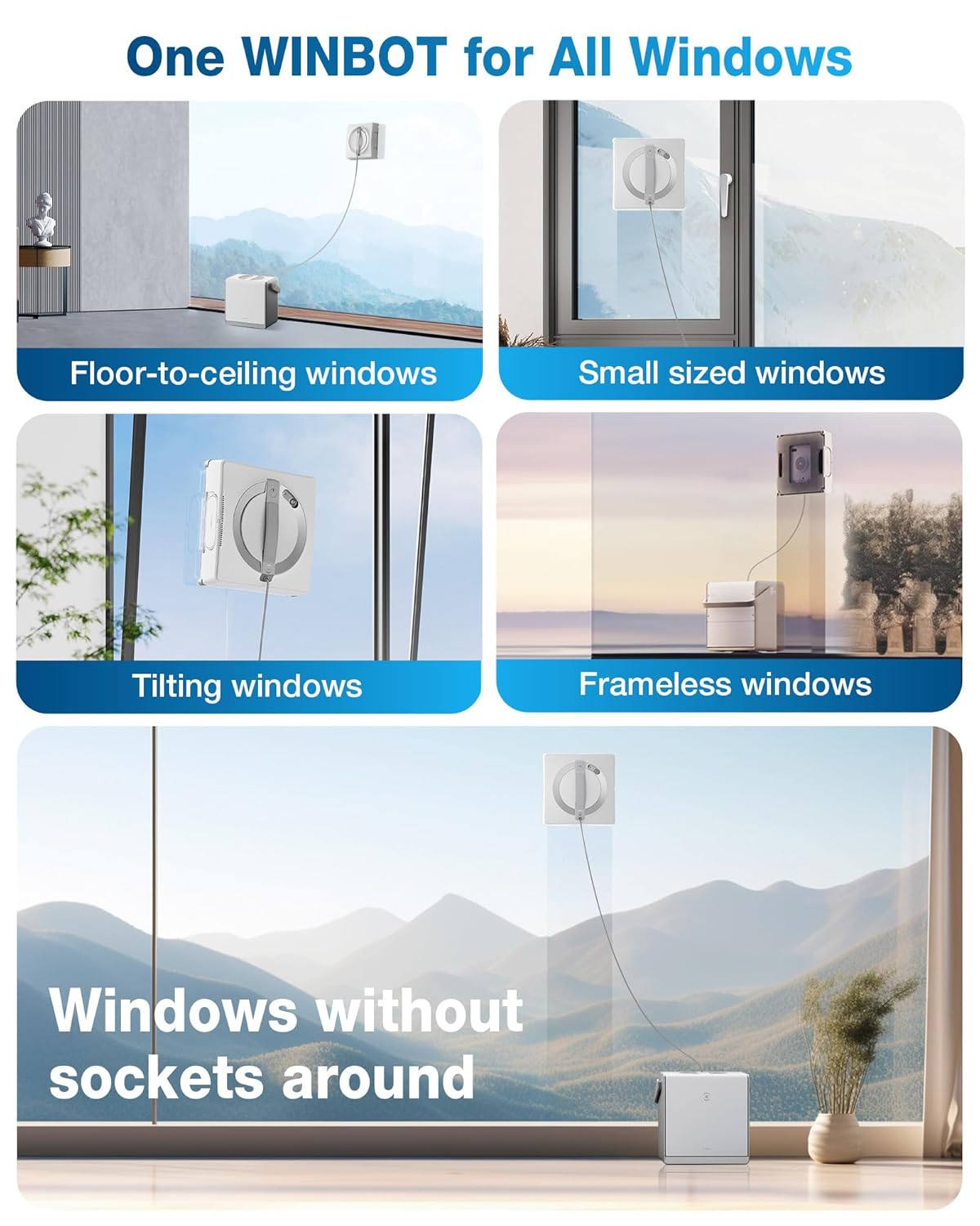 ECOVACS Winbot W2 Pro Omni Portable Window Cleaning Robot