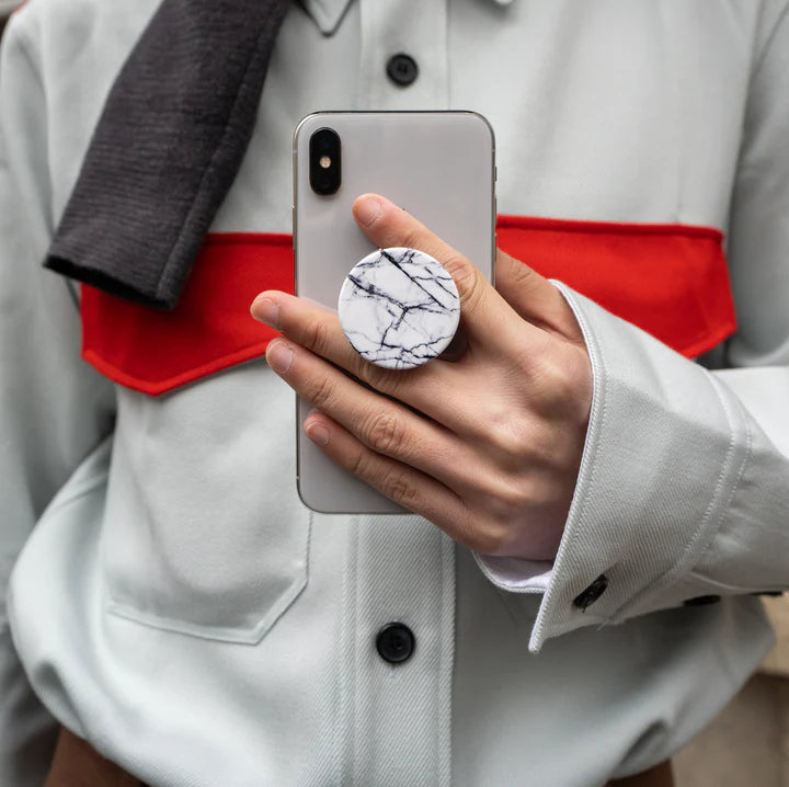 PopSockets Dove White Marble