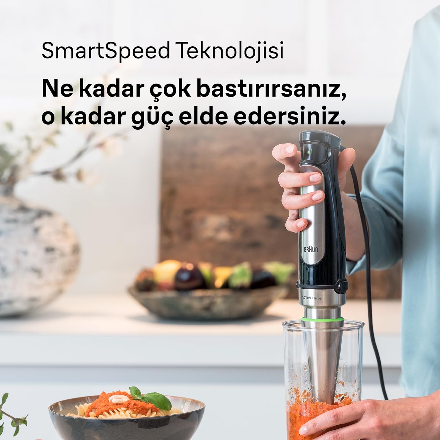 Braun MultiQuick 7 MQ7045X Hand Blender 1000W with Beaker, 1.25L Blender, Chopper, Whisk