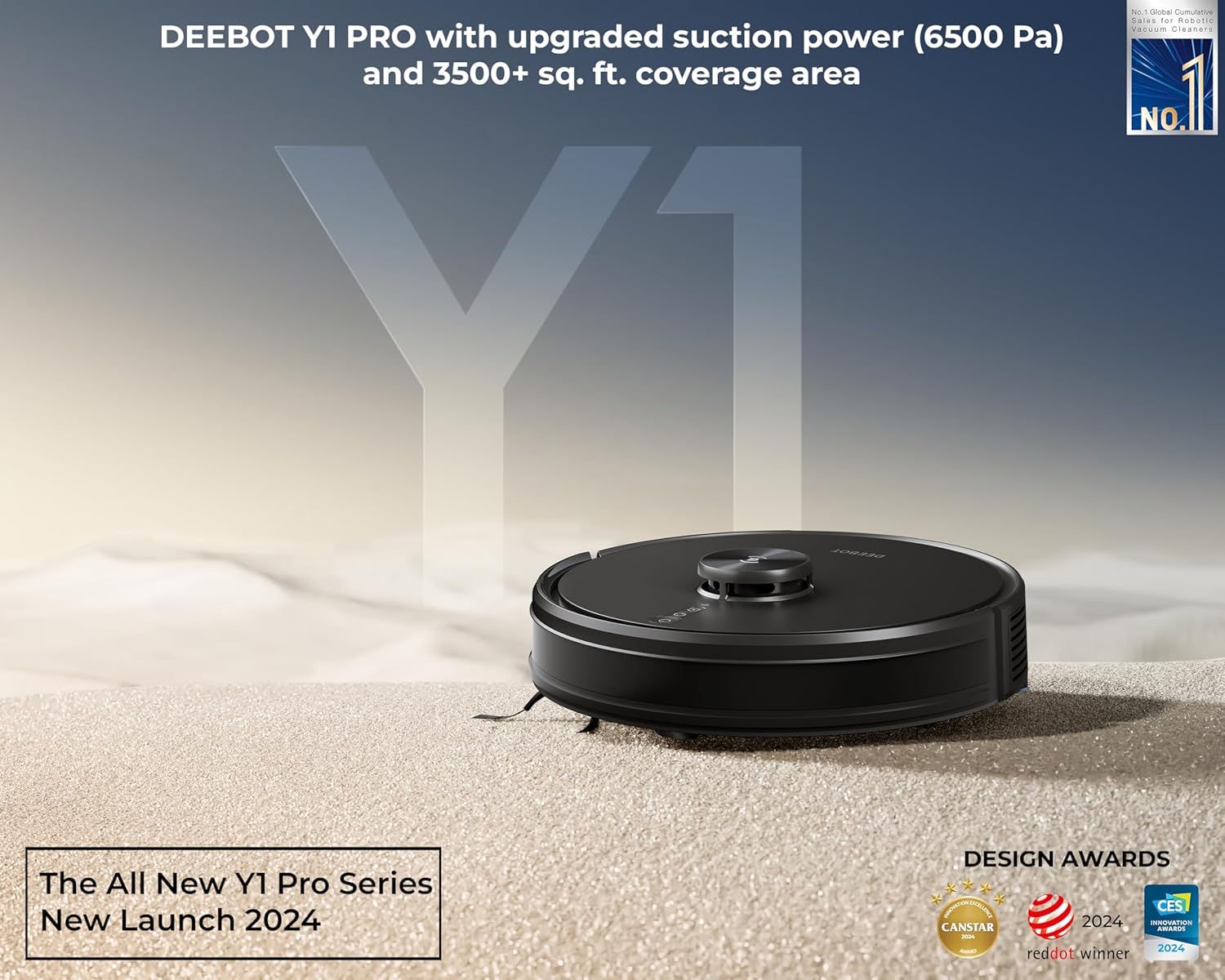 ECOVACS DEEBOT Y1 PRO (2 in 1 Robot Vacuum Cleaner & Mop)