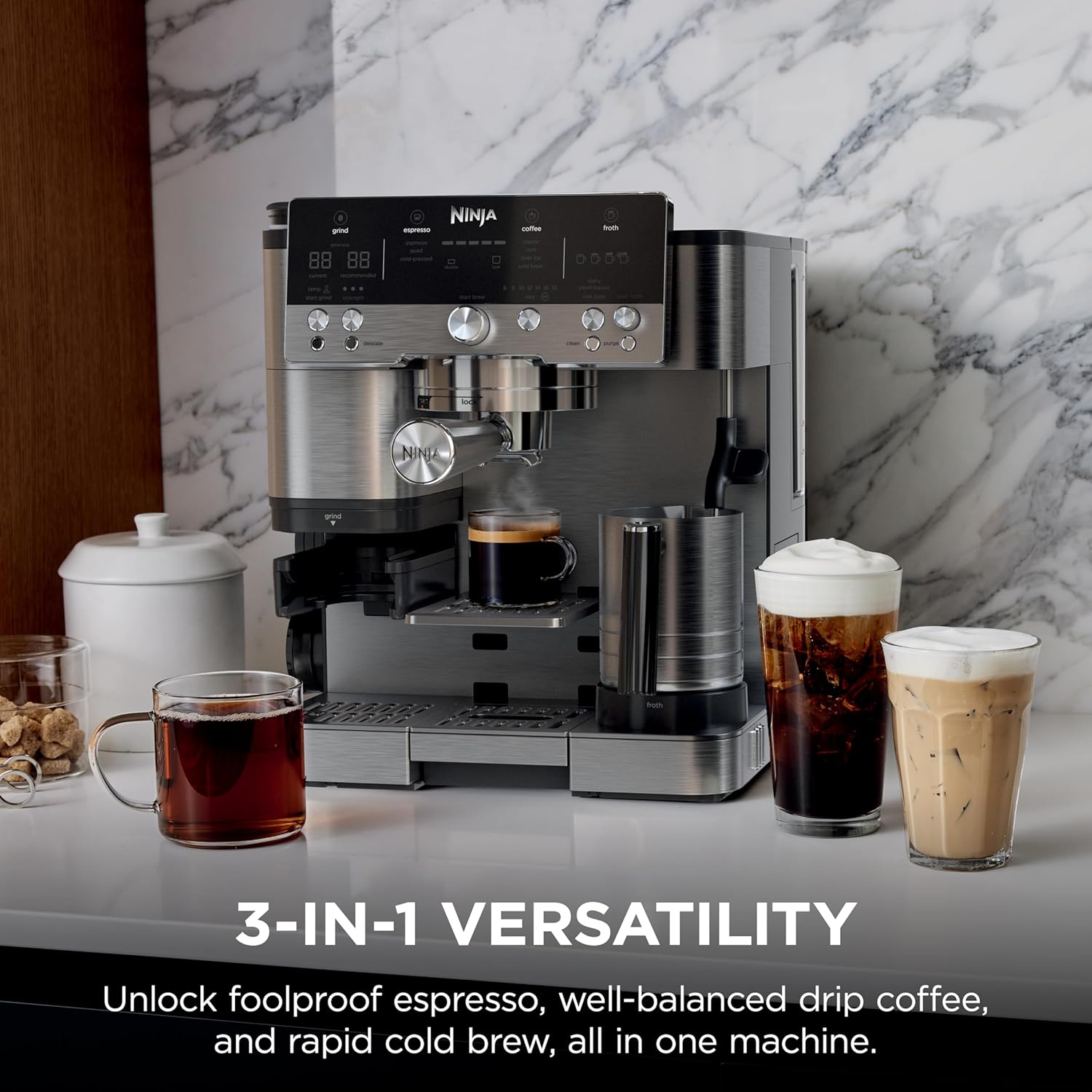 Ninja  Luxe Premier 3 in 1 Espresso Coffee Maker Machine - ES6601EU