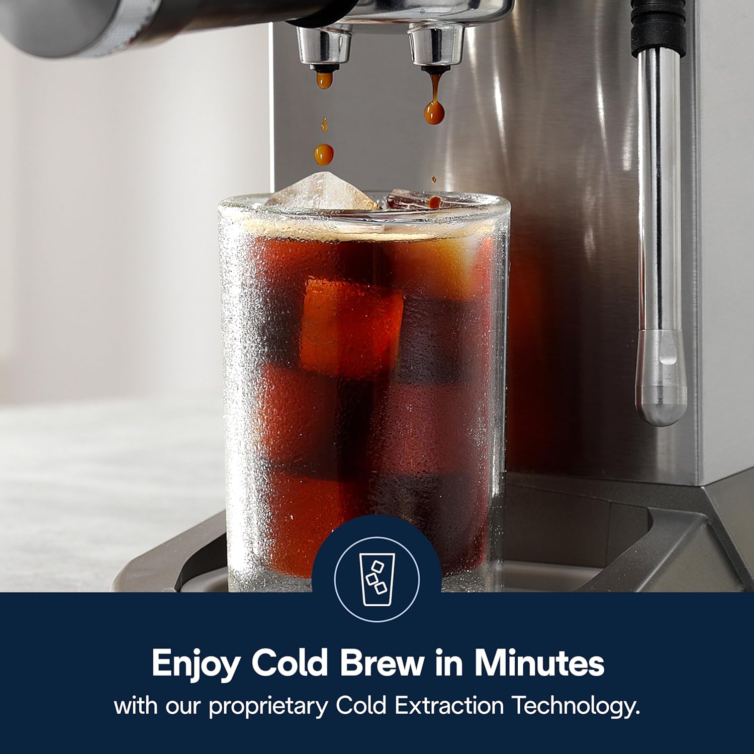 De’Longhi Dedica Duo Cold Brew Espresso Machine with Milk Frother