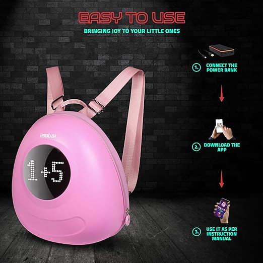 Hookaba GlowBuddy LED Eyes Backpack | Kids Smart Bag With App Control