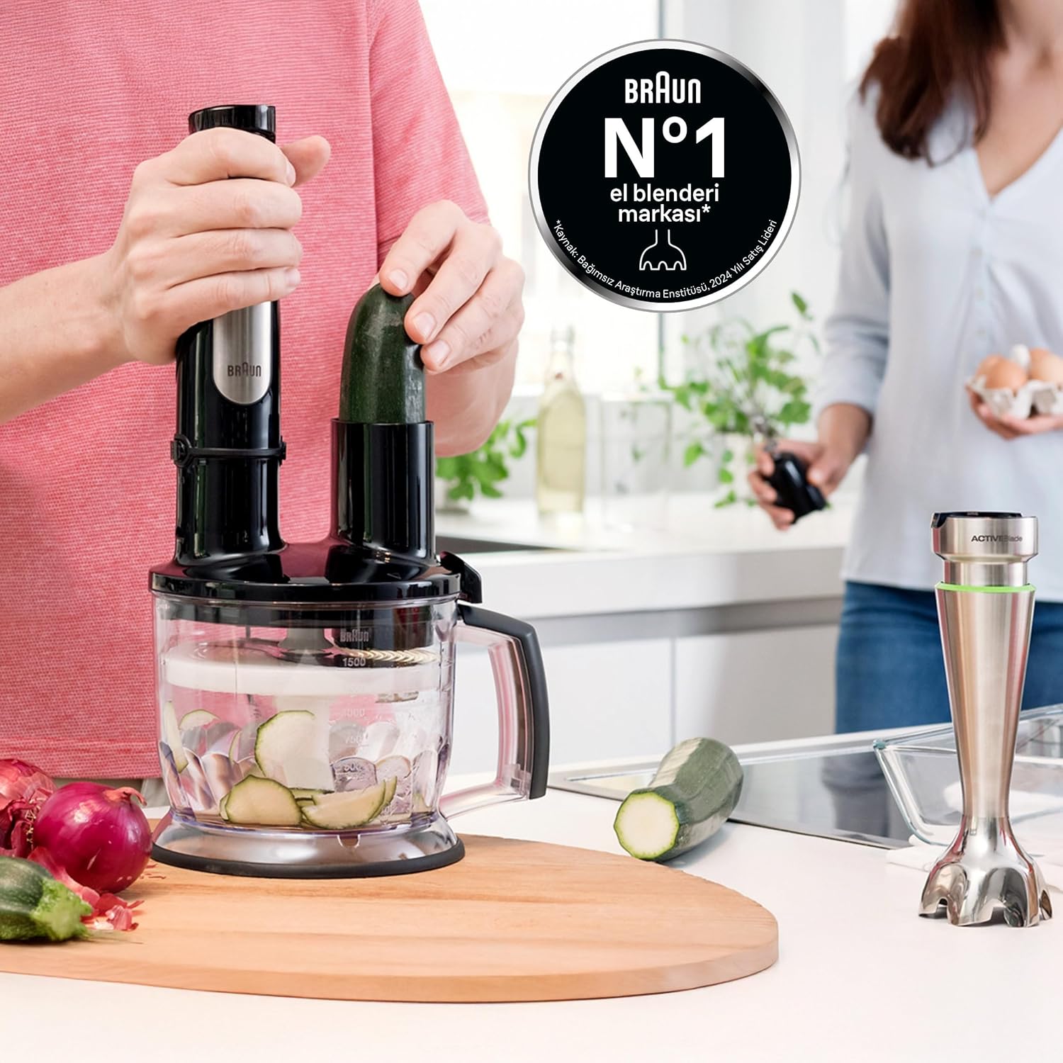 Braun MultiQuick 7 Hand Blender 1000W with Beaker, 1.5L Food Processor, Whisk