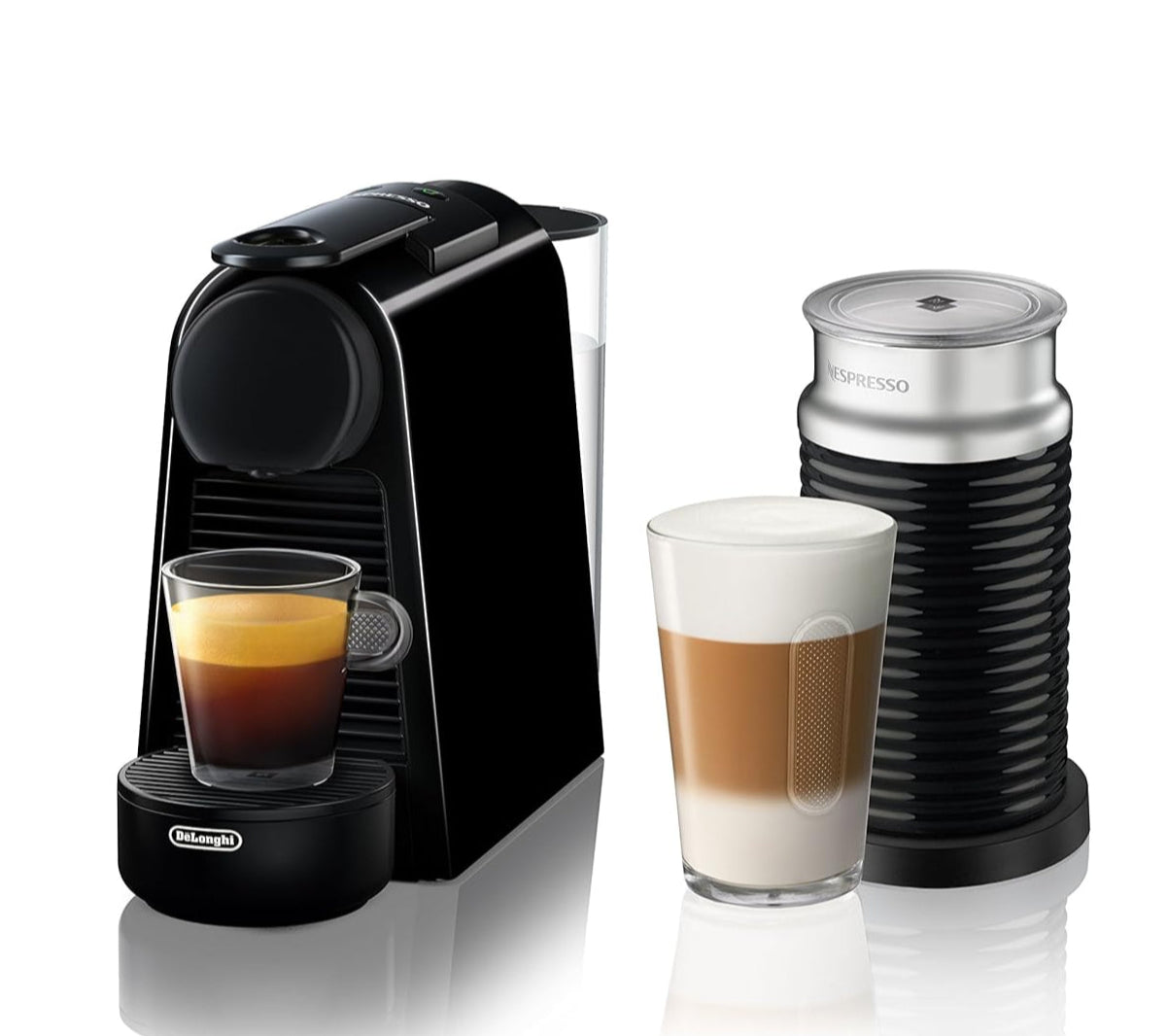 Nespresso Essenza Mini Coffee Machine With Aeroccino 3 (black)