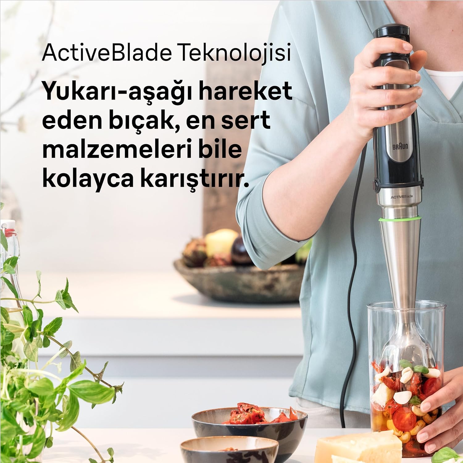 Braun MultiQuick 7 MQ7045X Hand Blender 1000W with Beaker, 1.25L Blender, Chopper, Whisk