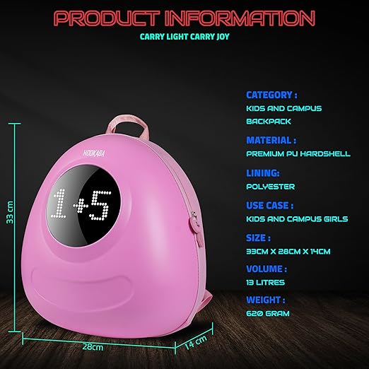 Hookaba GlowBuddy LED Eyes Backpack | Kids Smart Bag With App Control