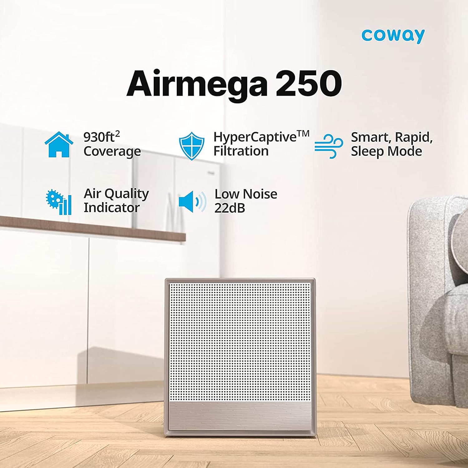 Coway Airmega 250 (Ap-1720H) Air Purifier For Living Room