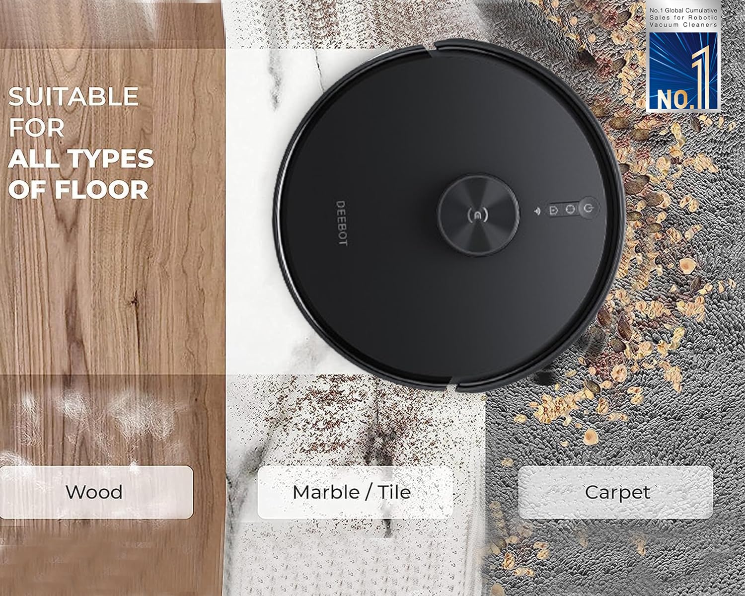 ECOVACS DEEBOT Y1 PRO (2 in 1 Robot Vacuum Cleaner & Mop)