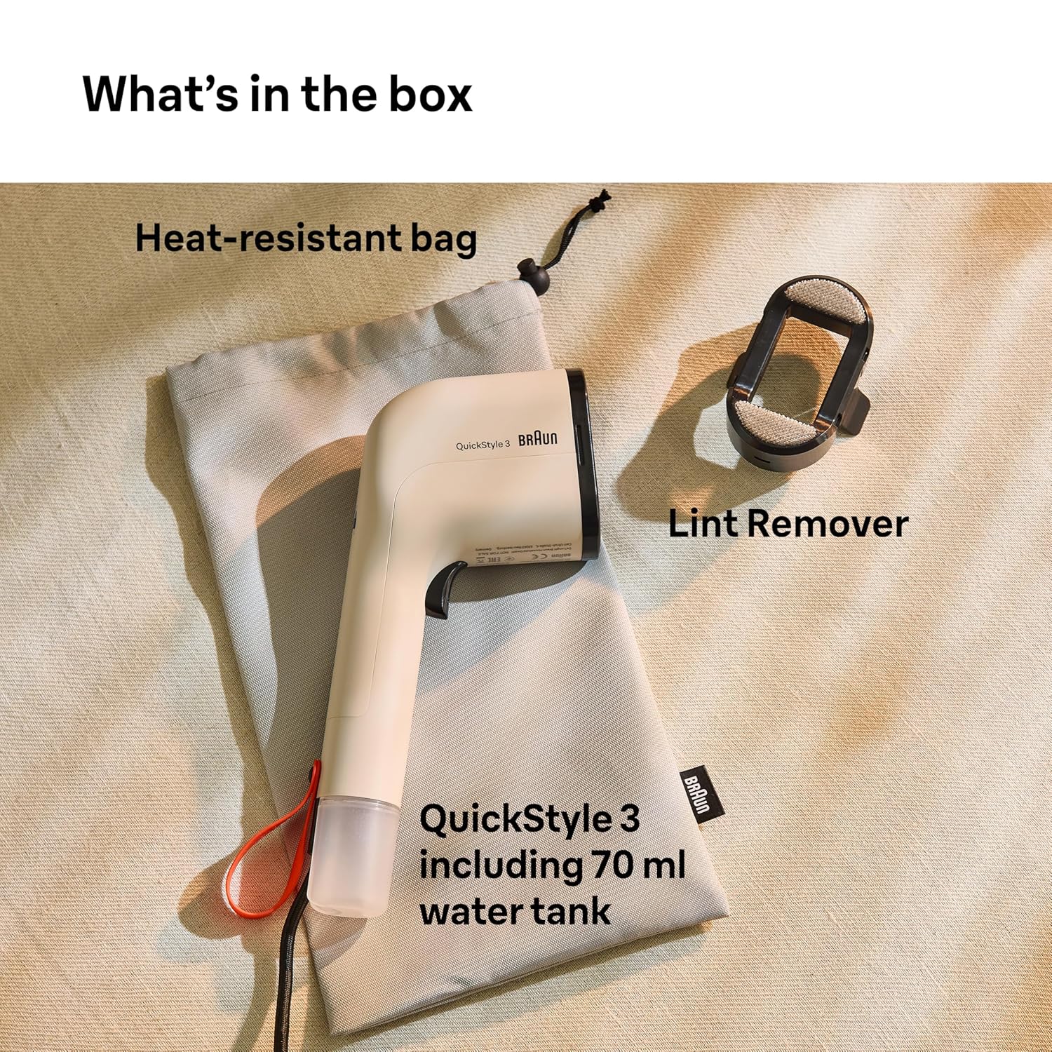 Braun QuickStyle 3 GS3012BG compact travel garment steamer