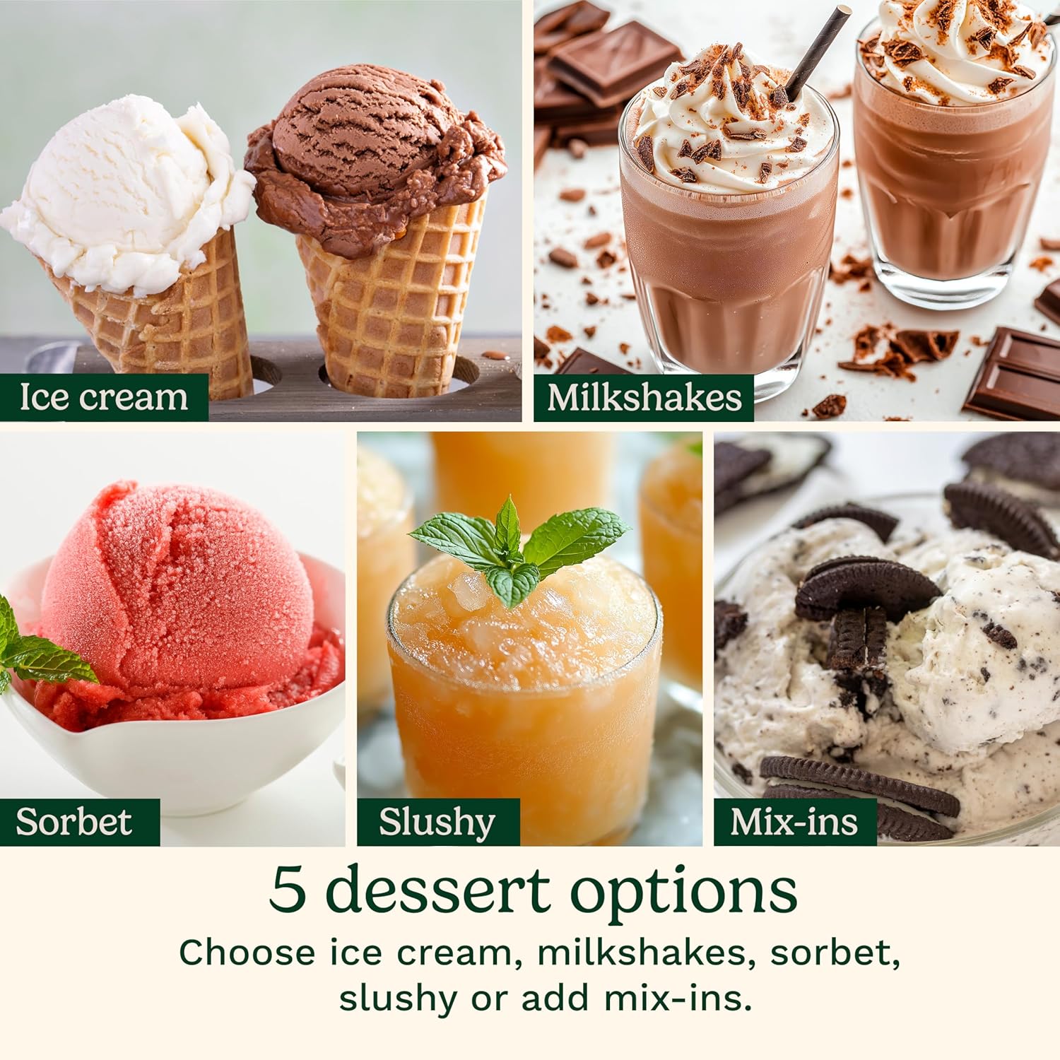 Cuisinart FastFreeze 5-in-1 Ice Cream, Milkshakes, Slushies, Sorbets and Mix-Ins, Freeze Wand, Two 0.5-Pint Mixing Cups with Lids, ICE-FD10