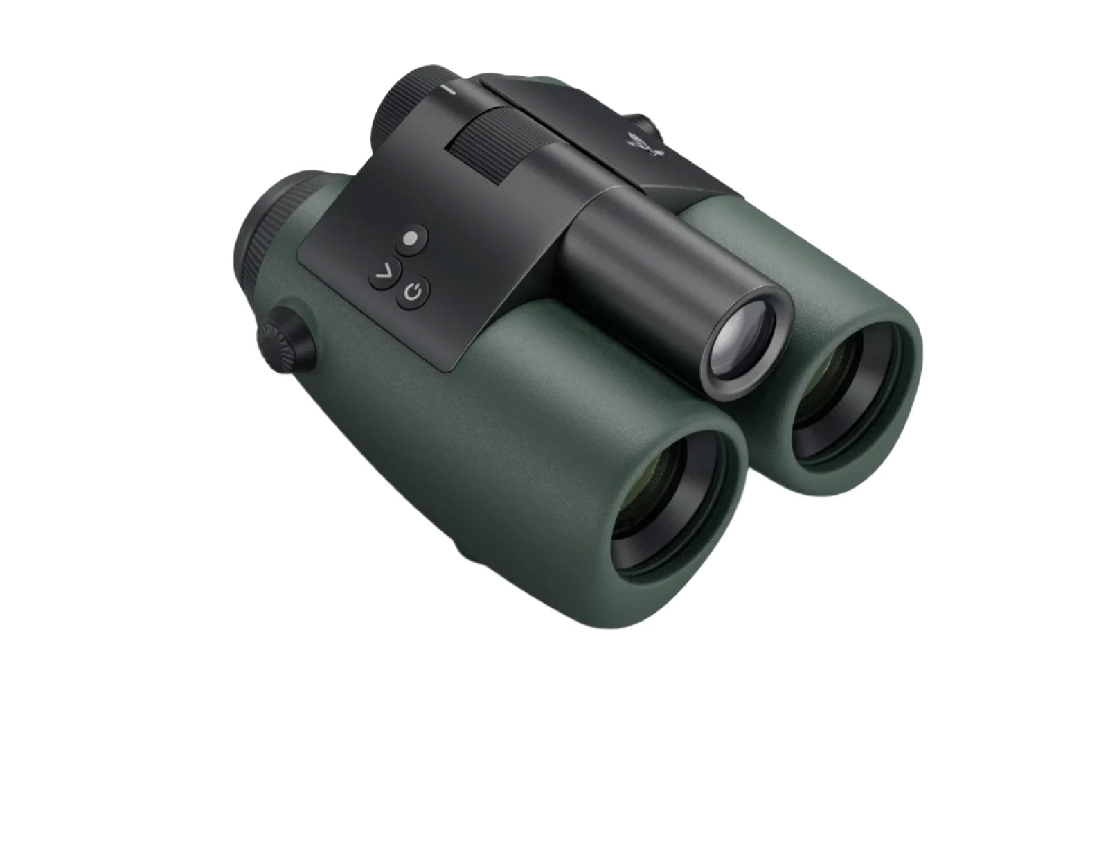 AX Visio smart binoculars with SWAROVISION technology, featuring green and black design, ergonomic controls, and advanced optics.