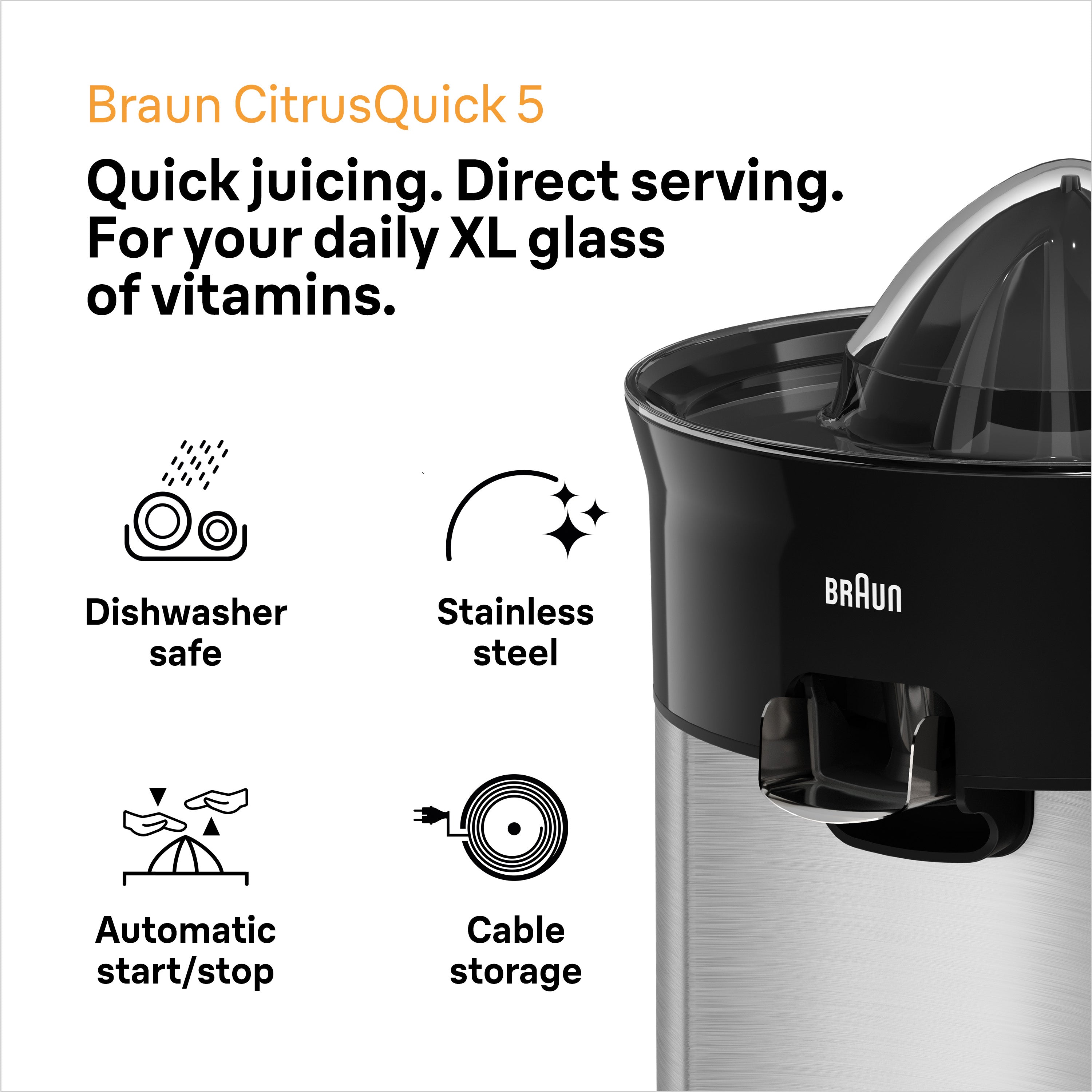 Braun CitrusQuick 5 CJ5050 anti-drip spout