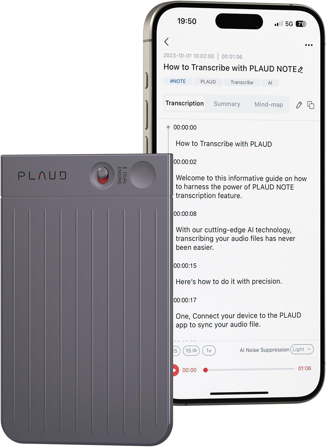 PLAUD NOTE ChatGPT Empowered AI Voice Recorder & Free GPT-4o Transcription & Summarization