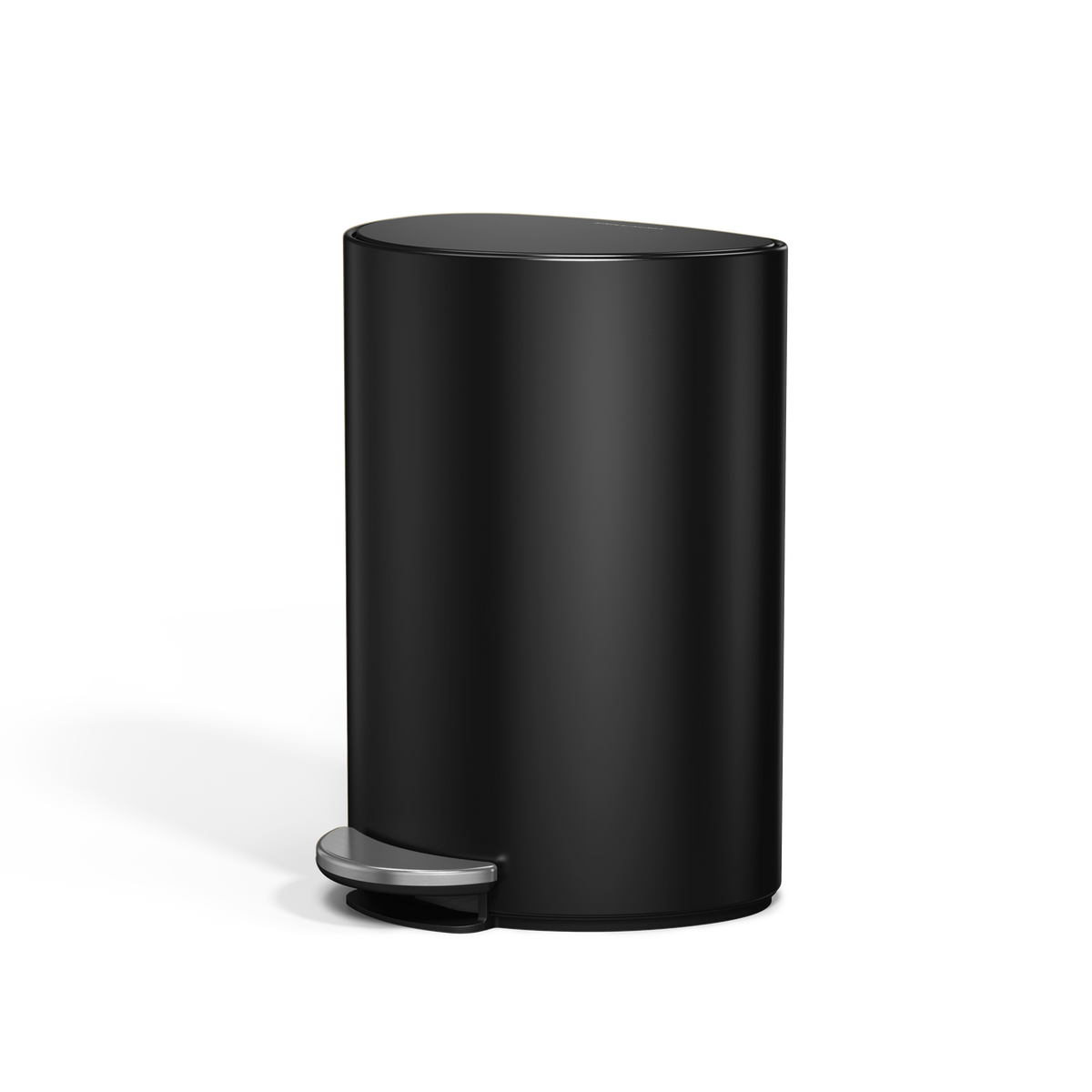 Simplehuman 6L Semi-Round Step Can in matte black steel