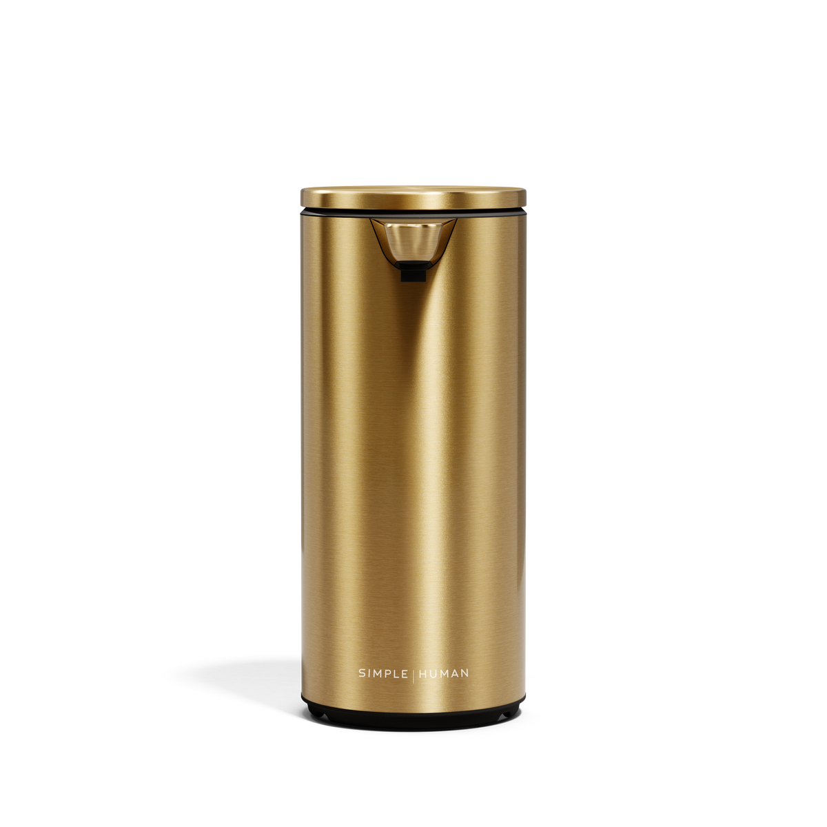 Simplehuman 9 oz rechargeable liquid sensor pump in brass stainless steel