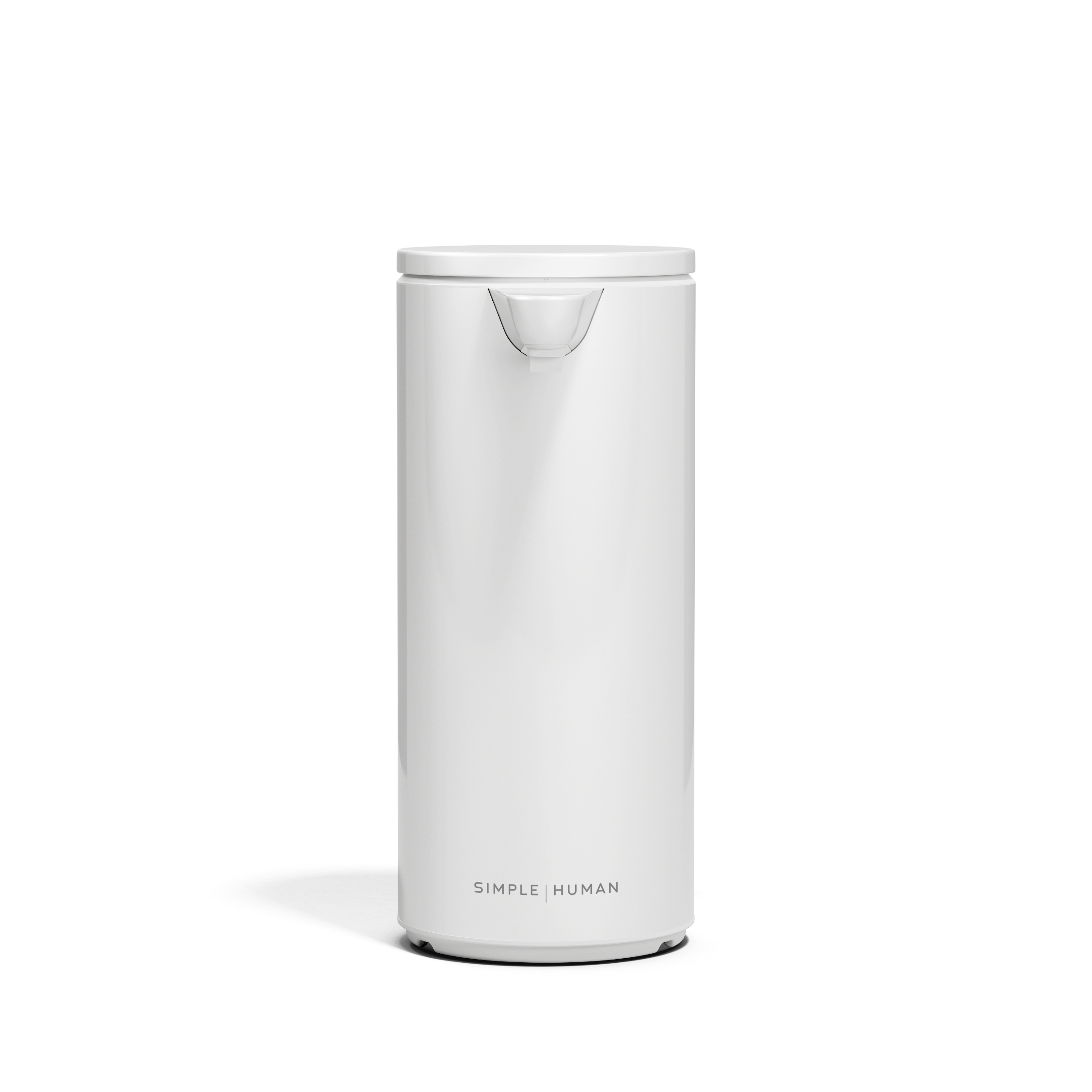 Simplehuman 9 oz rechargeable liquid sensor pump in white steel