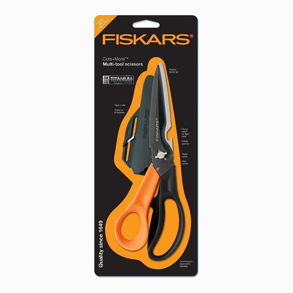 Fiskars Cuts + More Multi-tool Scissors Titanium Coating  23 cm