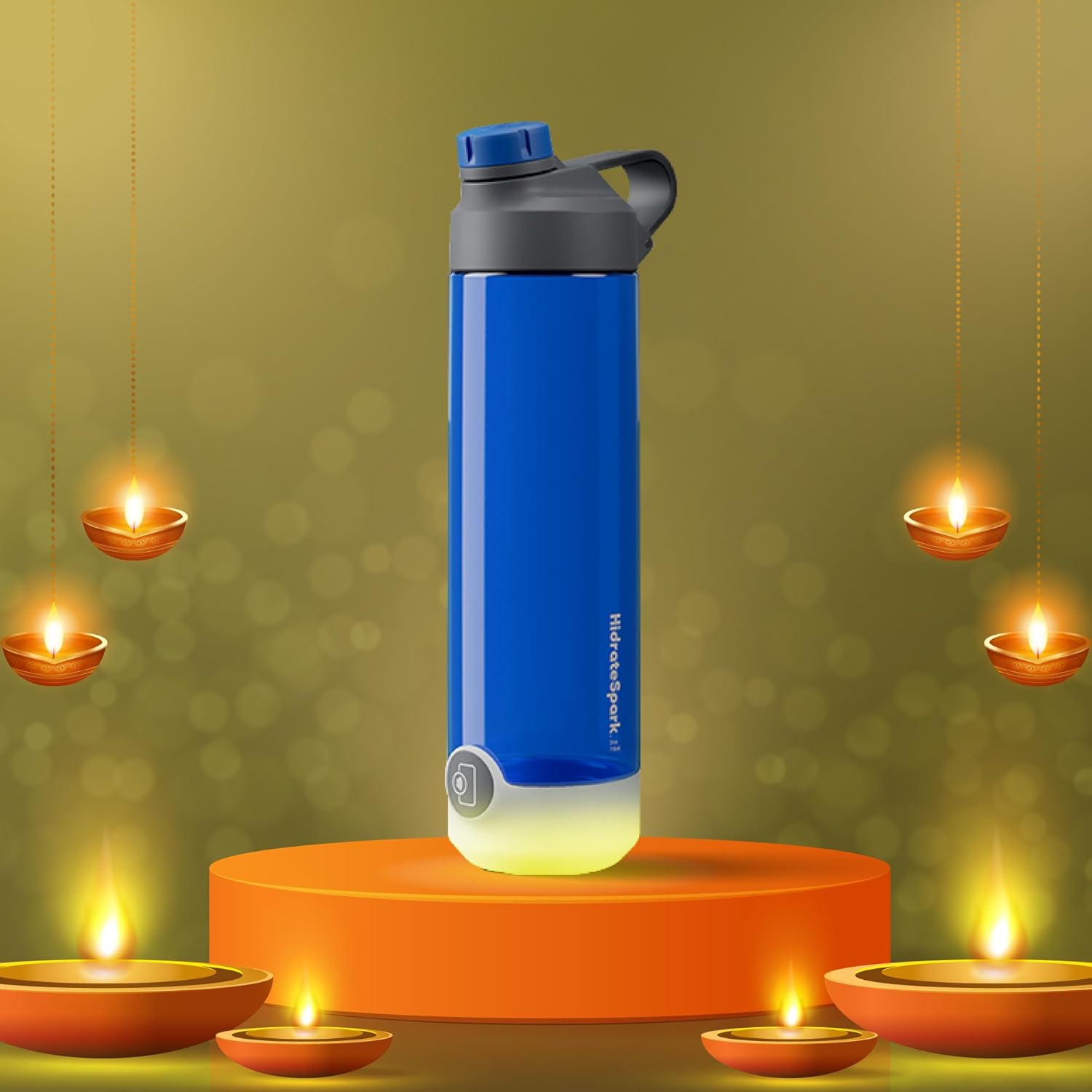 Hidrate Spark Tap Smart Water Bottle Royal Blue Chug