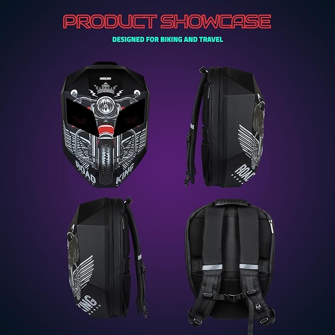 Hookaba Eye Rover LED Backpack 31L | Motorcycle Riding Bag With Programmable Screen