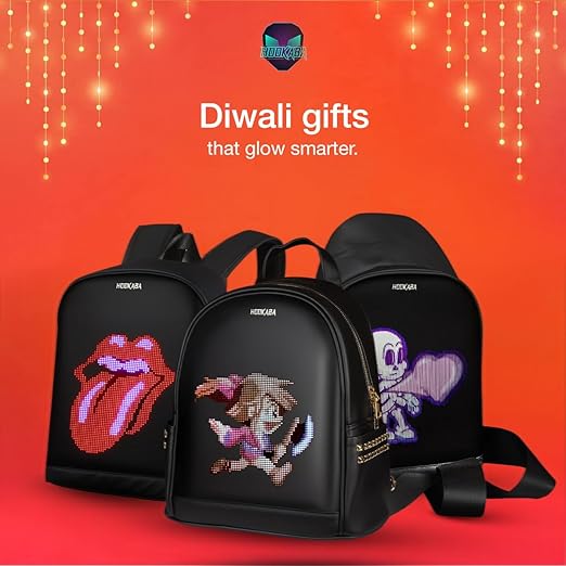 Hookaba Tech Trend LED Backpack 20L | Smart Display Bag | App Controlled,