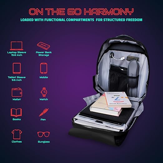 Hookaba Tech Trend LED Backpack 20L | Smart Display Bag | App Controlled,