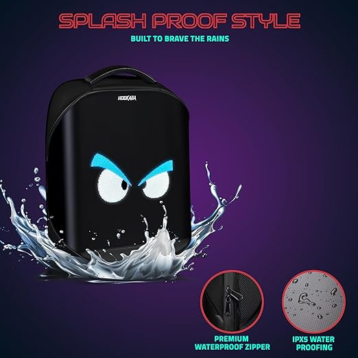 Hookaba Tech Trend LED Backpack 20L | Smart Display Bag | App Controlled,