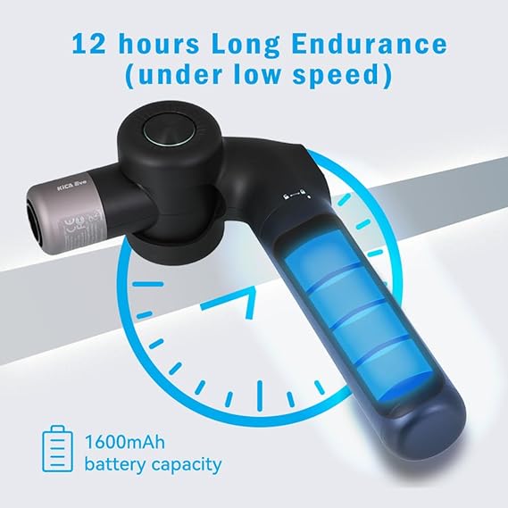 KICA Evo Massager with 12 hours long endurance under low speed featuring 1600mAh battery capacity Available at our ecommerce electronics store in India Perfect for tech enthusiasts and gadget lovers looking for innovative solutions