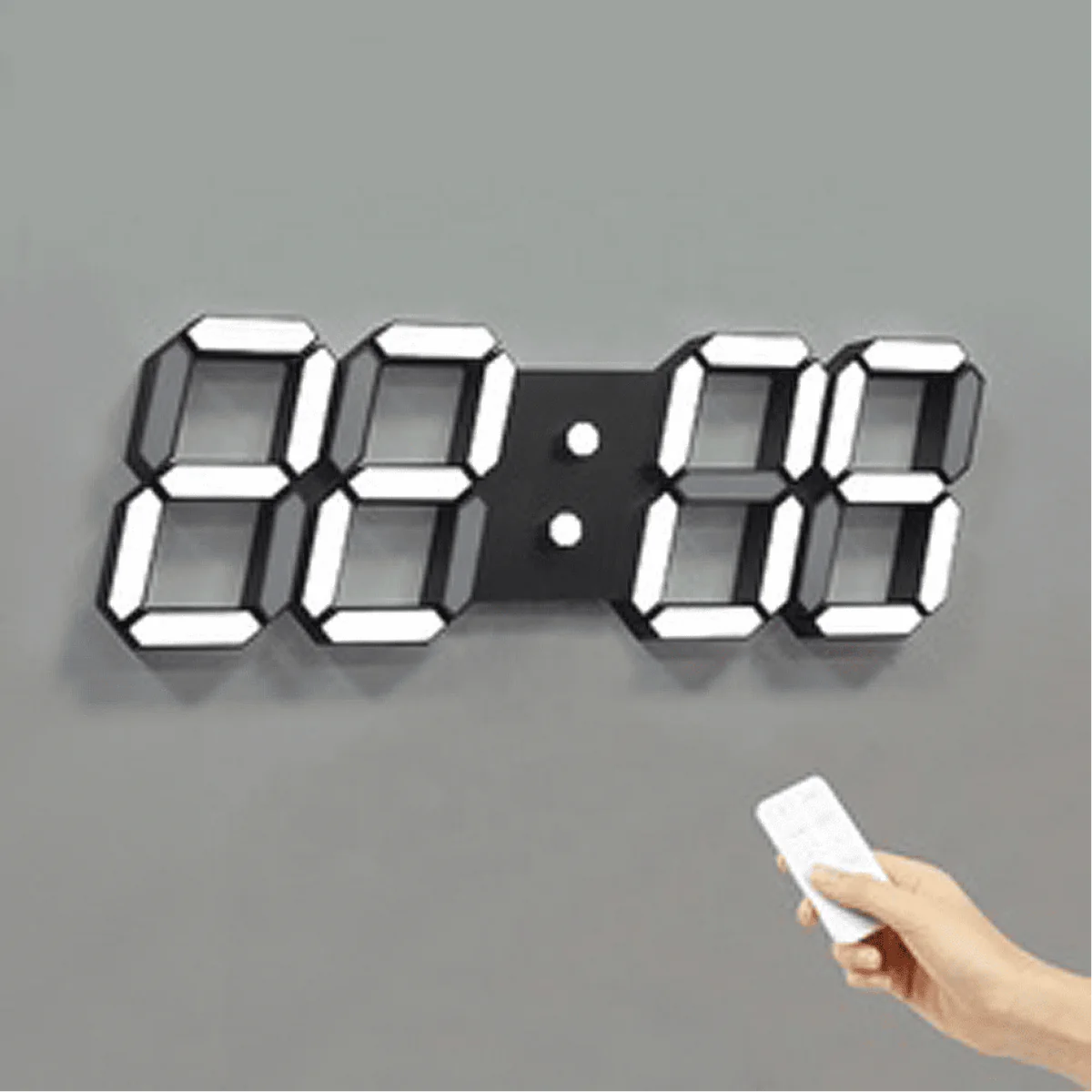 Fawes Multi Function LED Wall Clock with Remote Control 15"