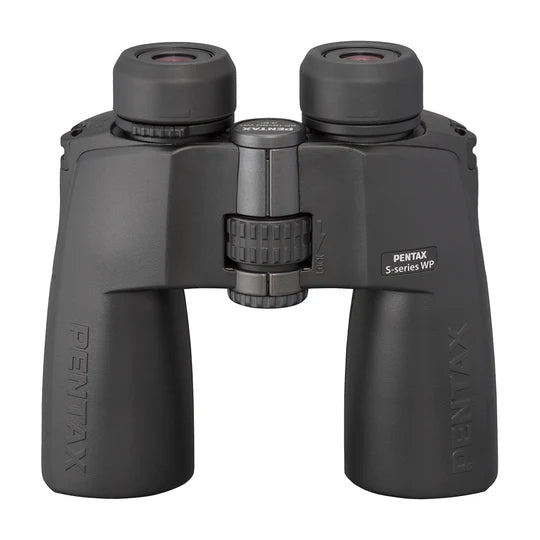 Pentax 5-Series WP binoculars with a central focus knob and rugged waterproof design, ideal for all-weather outdoor adventures.