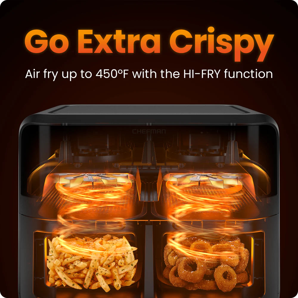 Chefman TurboFry Touch 6Qt Dual-Window Air Fryer